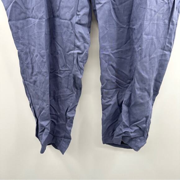 Torrid Slim Taper Stretch Linen Blend Mid Rise Cropped Pants Sz 18 Plus NEW - Picture 4 of 11